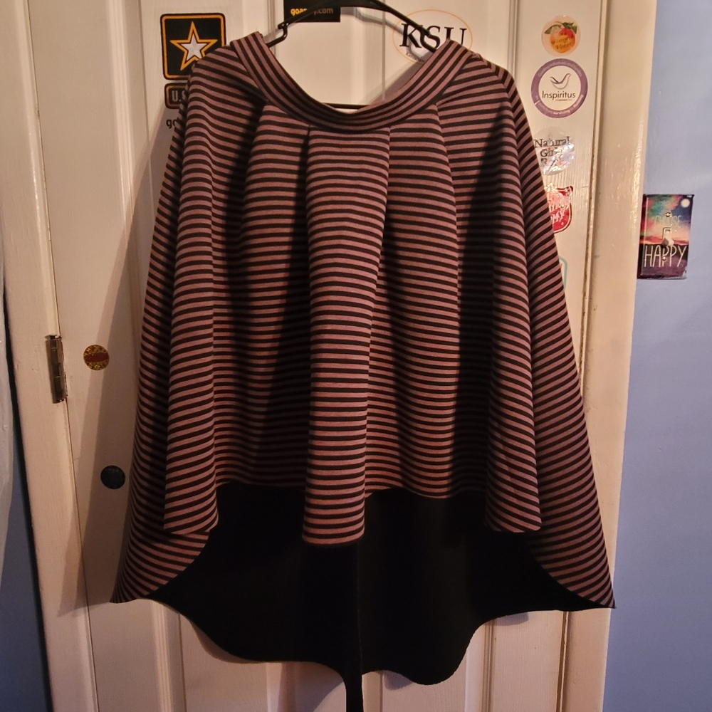 Purple/brown Daylight Skirt with Black Stripes